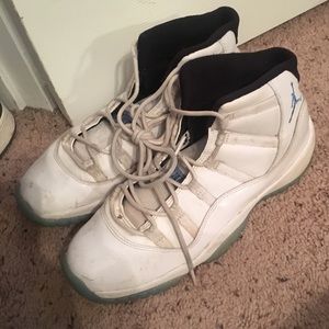 Authentic White/Light Blue Jordan’s